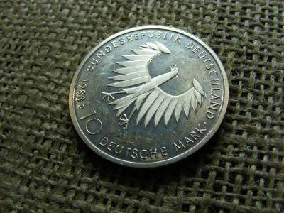 Ezüst 10 márka, 1988 D, PP