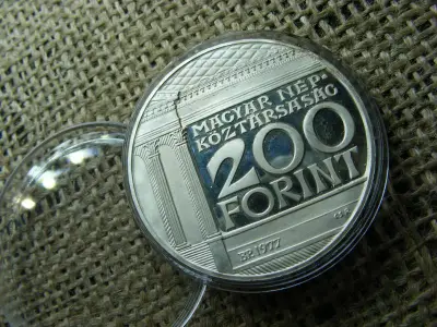 Ezüst 200 forint, 1977, PP