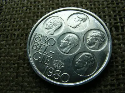 Belga 500 frank érme, 1980, ezüst