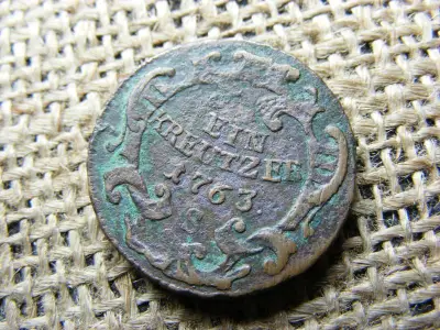 1 krajcár 1763 S, Habsburg fémpénz