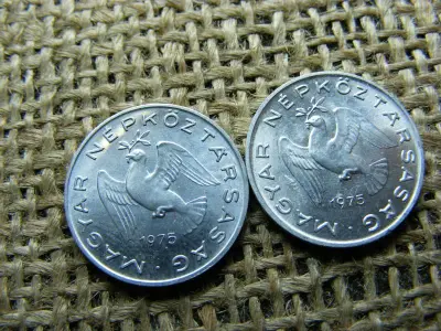 10 fillér, 1975, pár (nagy és normál)