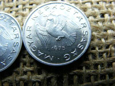 10 fillér, 1975, pár (nagy és normál)