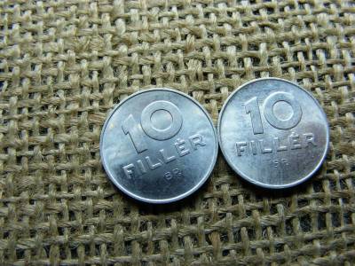 10 fillér, 1975, pár (nagy és normál)