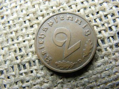 Birodalmi 2 pfennig, 1938 D