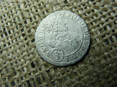 Lipót ezüst 3 krajcár, 1701, GB