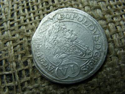 Lipót ezüst 6 krajcár, 1680, Bécs