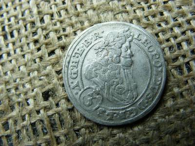 Lipót ezüst 3 krajcár, 1696 CB