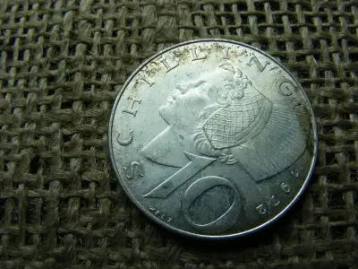 Ezüst 10 schilling érme, 1972