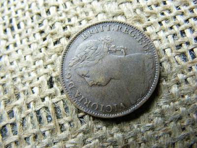 Angol Farthing érme, 1881
