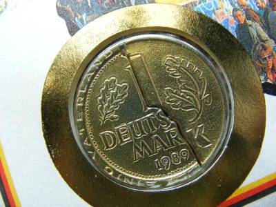 Aranyozott Német boríték, 1989, Berlini fal