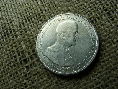Horthy, 5 pengő, 1930, ezüst, hajas