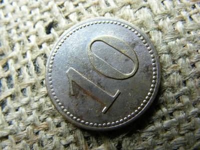 Hesse-Nassau Bornheim 10 Pfennig Token, zseton