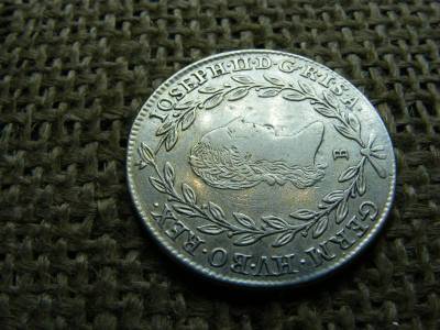 Ezüst 20 krajcár, 1786 B, fésült