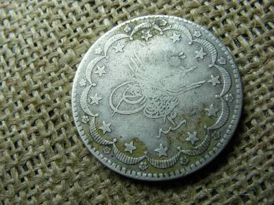 Ezüst 20 kurus érme, 1878