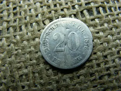 Birodalmi ezüst 20 pfennig, 1876 D