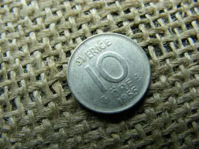 Ezüst 10 öre, 1955, Svédország