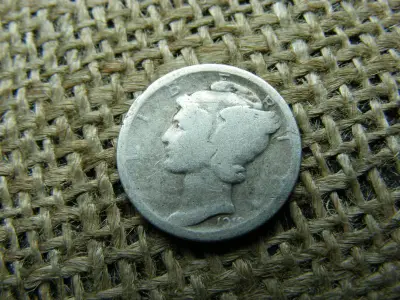 USA ezüst dime, 1918 D