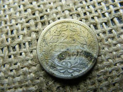 Ezüst 25 centes érme, 1917