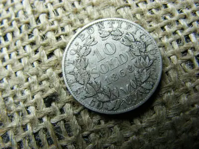 Ezüst 10 soldi 1868, 50 centesimi
