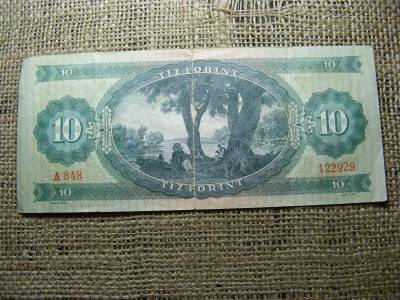 10 forintos bankjegy, 1962, fordított hátlapi alapnyomat