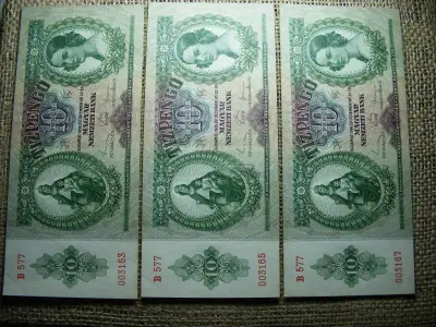 10 pengő, 1936, 3db sorszámközeli