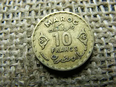 Marokkó 10 frank, 1952