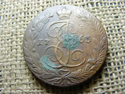 Cári orosz óriás Böcek 5 kopek, 1763 EM