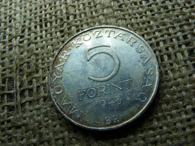 Ezüst 5 forintos érme, 1948