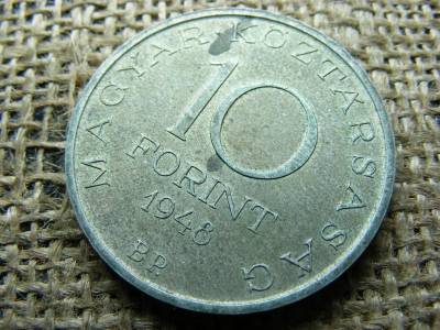 Ezüst 10 forintos érme, 1948