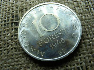 Ezüst 10 forintos érme, 1948