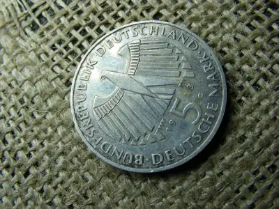 Ezüst 5 márka érme, 1973, G jelzés