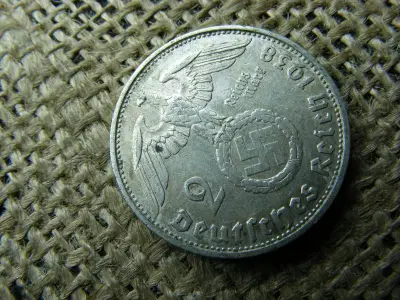 Ezüst Birodalmi 2 márka, 1938, G jelzés