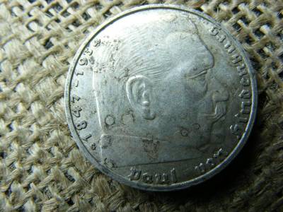 Ezüst Birodalmi 2 márka, 1938, G jelzés