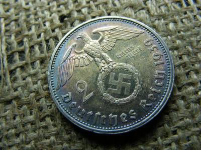Ezüst Birodalmi 2 márka, 1939, verdehibás, elfordult