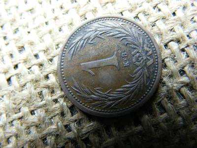 1 fillér érme, 1901, korona
