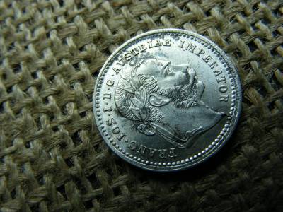 Ezüst 10 krajcár, 1872, verdehibás