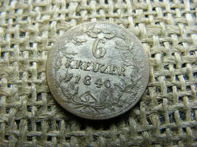 Ezüst 6 krajcár, 1840, Nassau