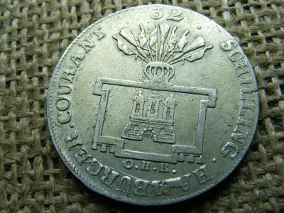 Ezüst 32 schilling, 1795, Hamburg