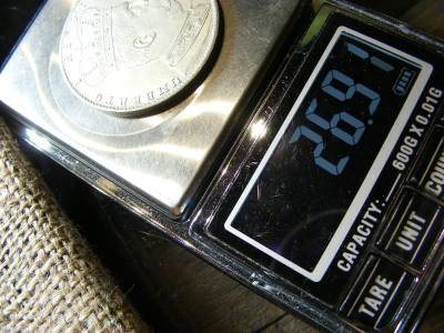 5 Lire / 1 Tallero / 1 Rial, Umberto I, 1891, ezüst utánveret