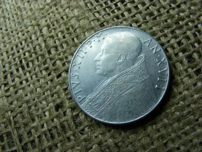 Vatikán 100 lira, 1955, lire