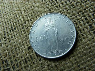 Vatikán 100 lira, 1955, lire
