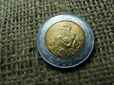 San Marino 500 Lira, 1988