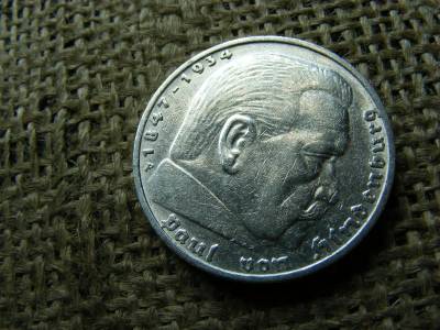 Ezüst Birodalmi 5 márka, 1936, F