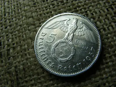 Ezüst Birodalmi 5 márka, 1937 E