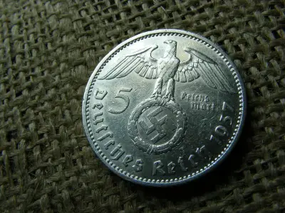 Ezüst Birodalmi 5 márka, 1937 A
