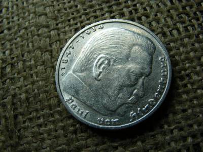 Ezüst Birodalmi 5 márka, 1937 G