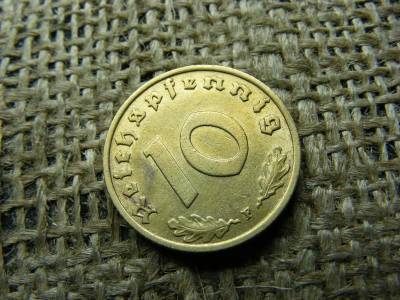 Birodalmi 10 pfennig, 1938, F jelzés