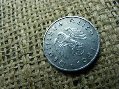 Birodalmi 10 pfennig érme, 1941, F jelzés