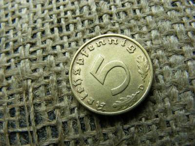 Birodalmi 5 pfennig, 1938 D