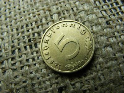 Birodalmi 5 pfennig, 1939, J jel